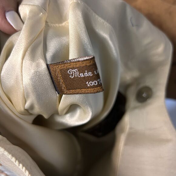 KIMBERLY ALAN Embroidered Floral Vintage 80s Purse Hobo Handbag 100% Silk - Picture 14 of 15